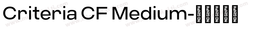 Criteria CF Medium字体转换